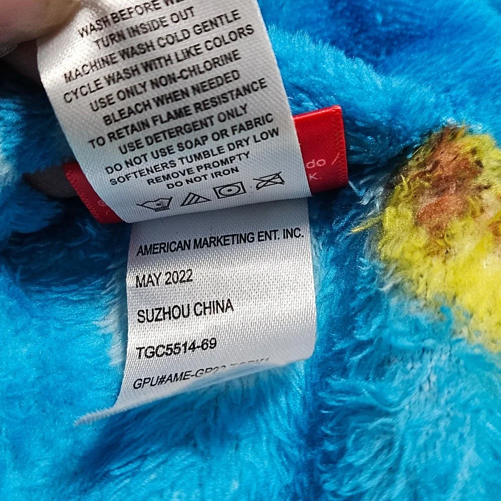 Pokemon Pikachu Boys Blue Plush Fleece Hooded Bathrobe Size XS‎ 4/5 5170